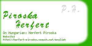 piroska herfert business card